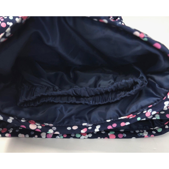 New Roebuck & Co Snow Pants Girls Large 14 Navy Blazer Water Resistant Dots - Picture 9 of 16